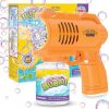 Bubble Machine Bubble Gun for Kids – Silent Automatic 10-Hole with LED, 10,000+ Bubbles per Minute, 130ml Solution – UAE