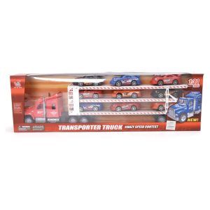 Truck with 9PCS Racing Cars | Kids High-Simulating Toy Truck with Music & Lights | Multicolor | Age 4-6 | Indoor & Outdoor Playset | UAE