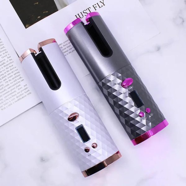 Cordless Automatic Hair Curler with LCD Display | USB Rechargeable | Ceramic Barrel | Portable & Travel-Friendly - Image 7
