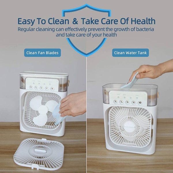 Portable USB Ultrasonic Cool Mist Humidifier with 7 Color LED Lights | Compact Air Purifier for Dry UAE Climate | Desk & Travel Essential - Image 9