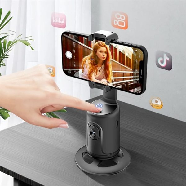 BRITUMS Automatic Tracking Phone Holder | 360° Rotation | Built-in Camera & Image Processor | No App Required | Ideal for Live Streaming & Video Calls - Image 14