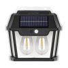 Outdoor solar wall light with motion sensor, wireless auto-chargeable, dusk-to-dawn exterior sconce security lamp for front porch, patio, garden, and fence in the UAE