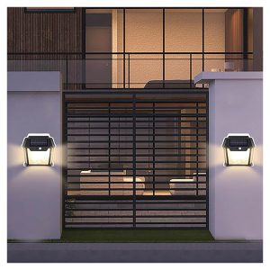 Outdoor Solar Wall Light with Motion Sensor | Wireless Auto-Chargeable | Dusk to Dawn Security Lamp | Porch, Patio & Garden Lighting