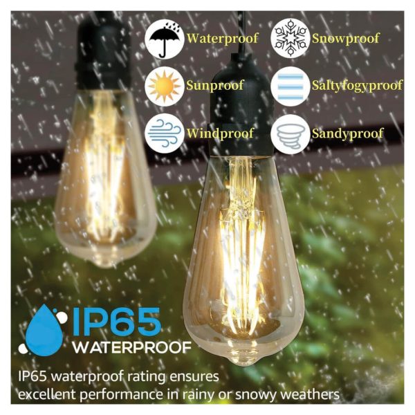 Outdoor String Lights | Commercial Grade Festoon Lights | 10 Meter | 20 LED Bulbs | Waterproof | Decorative Hanging Light for Patio, Garden, Porch, Yard - Image 4