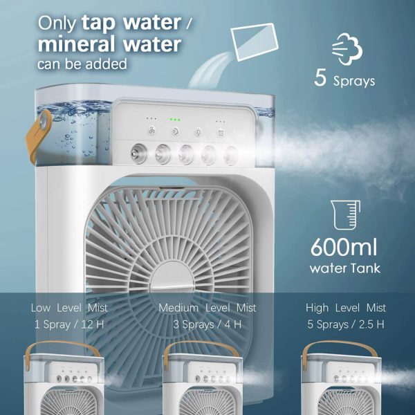 Portable USB Ultrasonic Cool Mist Humidifier with 7 Color LED Lights | Compact Air Purifier for Dry UAE Climate | Desk & Travel Essential - Image 7