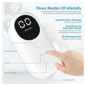 Pretocter Leg Compression Massager | Electric Calf & Foot Massager with Heat | Cordless Muscle Therapy | 3 Modes & Intensities | Heated Knee Sleeve Wrap