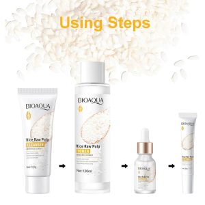 Rosarden Rice Raw Pulp Skin Care Set for Women and Teenage Girls | Hydration, Anti-Aging & Firming