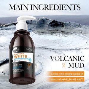 SADOER Volcanic Mud Whitening Shower Gel – Deep Cleansing & Moisturizing Body Wash in UAE