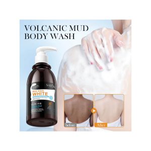 SADOER Volcanic Mud Whitening Shower Gel | Deep Cleansing & Skin Brightening