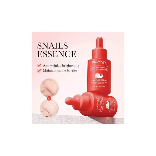 BIOAQUA Snails Serum Tighten Anti-Wrinkle Wake Up Skin Energy Essence 30ml | Deep Hydration & Skin Rejuvenation - Image 3