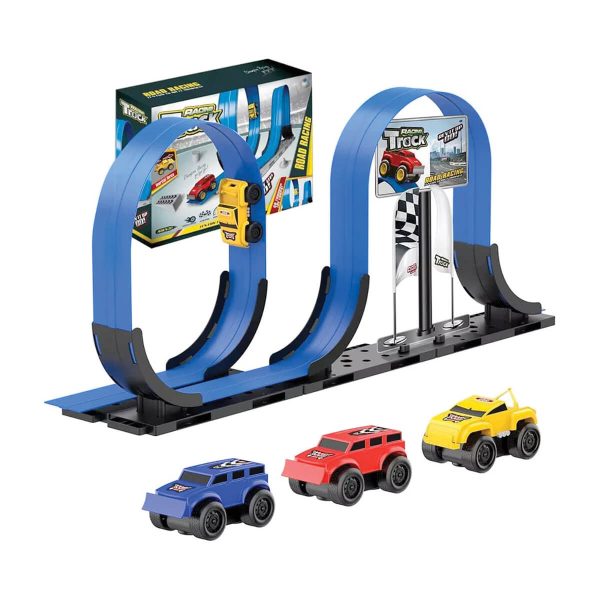 Track Racing Car Magnetic Stunt Car Anti-Gravity Roller Coaster – DIY Assembly Building Rail Race Toy for Kids – UAE