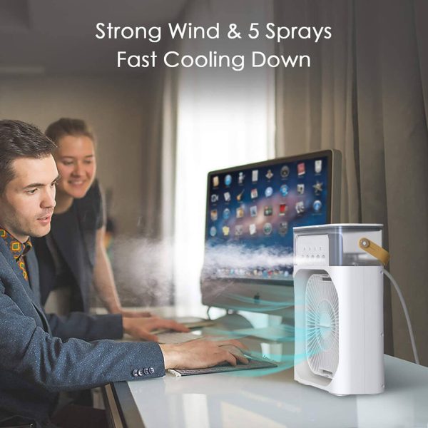 Portable USB Ultrasonic Cool Mist Humidifier with 7 Color LED Lights | Compact Air Purifier for Dry UAE Climate | Desk & Travel Essential - Image 16